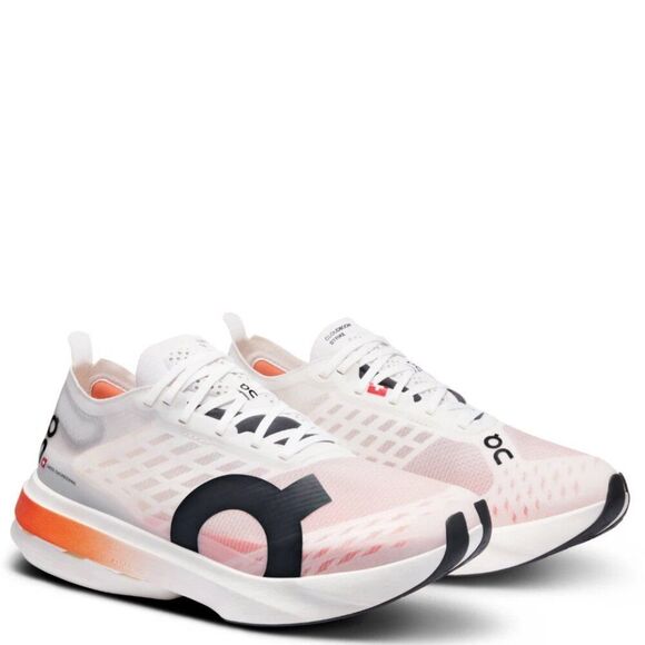 NEW in Box ON Running Cloudboom Strike White Black Orange 12.5 US 47.5 Last Pair - Picture 1 of 7